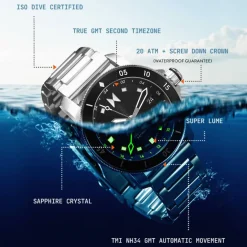 MVMT Waterproof|Automatic^Cali Diver GMT Automatic