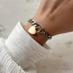 Women MVMT Heartlocks|Chains^Chunky Heartlock Chain Bracelet