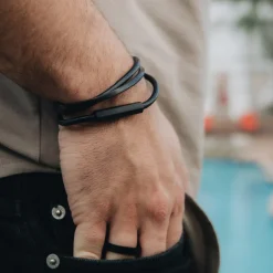 MVMT Bracelets^Double Leather Wrap