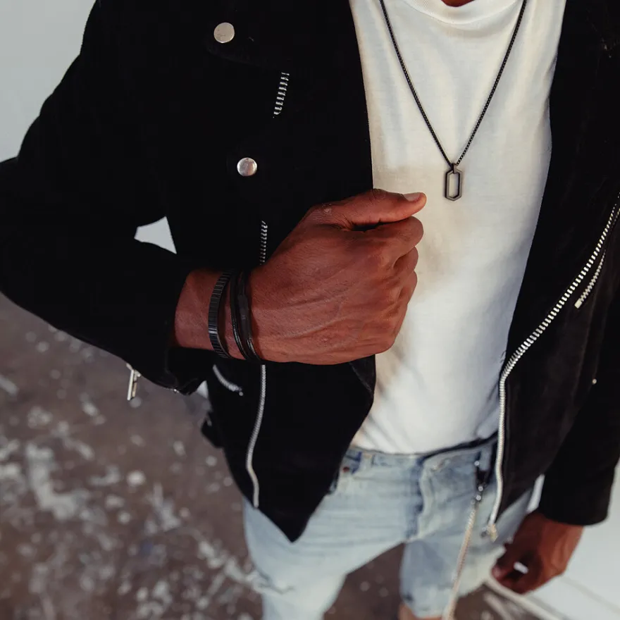 MVMT Bracelets^Double Leather Wrap