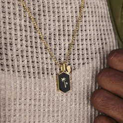 MVMT Necklaces^Hex Palm Tree Pendant Necklace