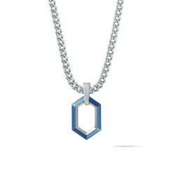 MVMT Necklaces^Hex Pendant Curb Chain Necklace