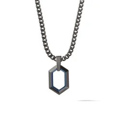 MVMT Necklaces^Hex Pendant Curb Chain Necklace