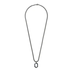 MVMT Necklaces^Hex Pendant Curb Chain Necklace