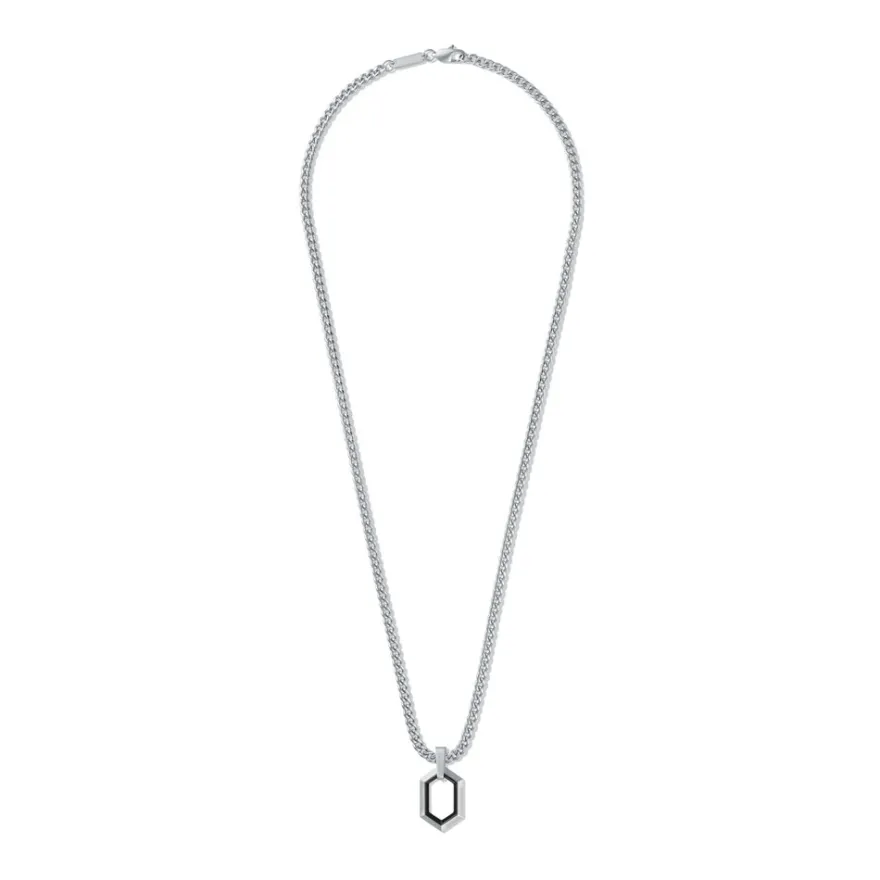 MVMT Necklaces^Hex Pendant Curb Chain Necklace